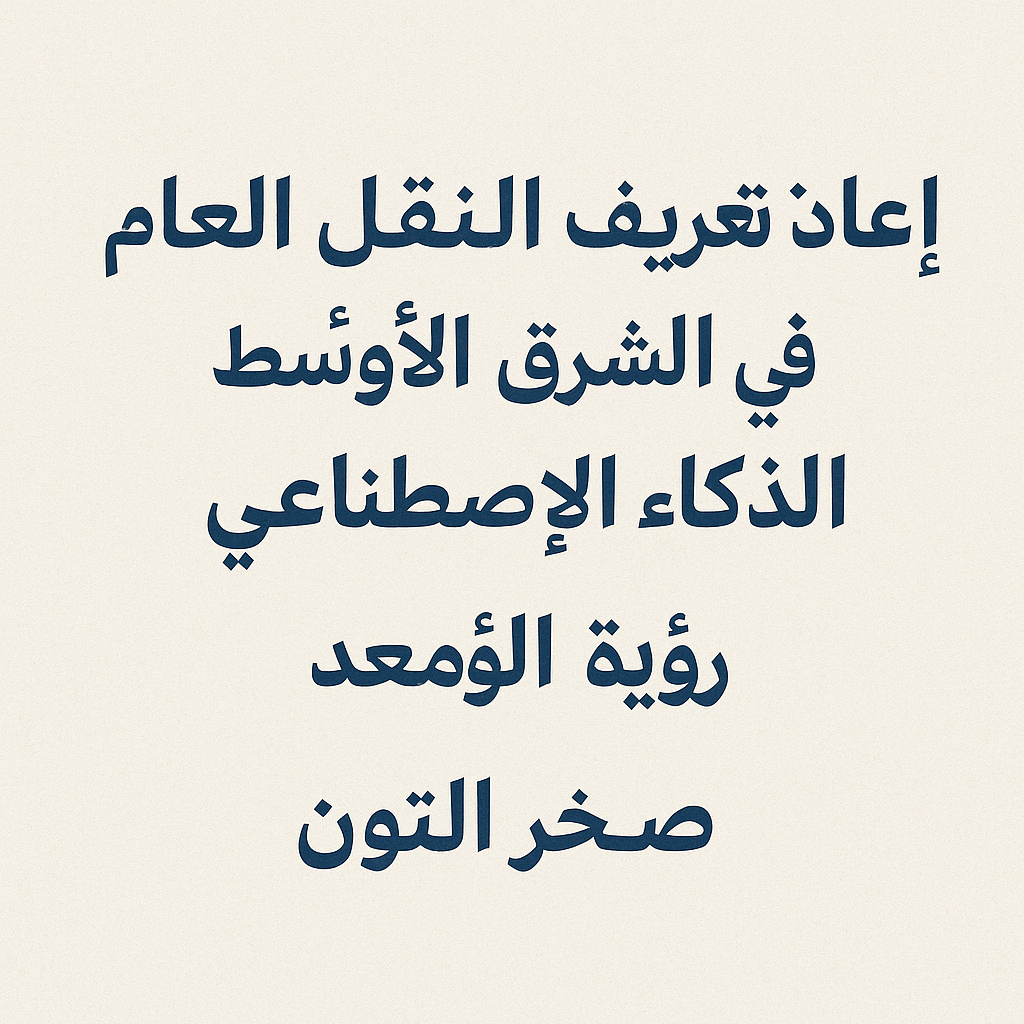 إعادة تعريف النقل العام في الشرق الأوسط باستخدام الذكاء الاصطناعي : رؤية صخر التون
